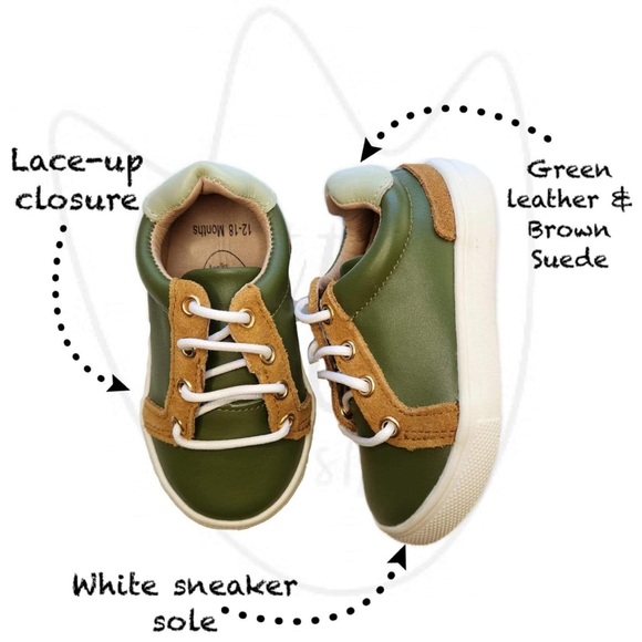 NEW Little Penguin FINNLEY Lowtop Sneaker - Genuine Leather | 2-3Y | size 6 - Picture 1 of 9